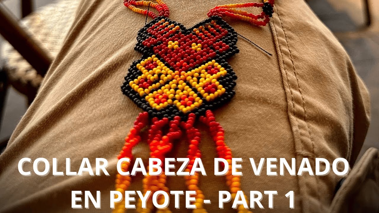 Arte Huichol - Collar Cabeza de Venado en Peyote Paso a paso - Parte 1 #17