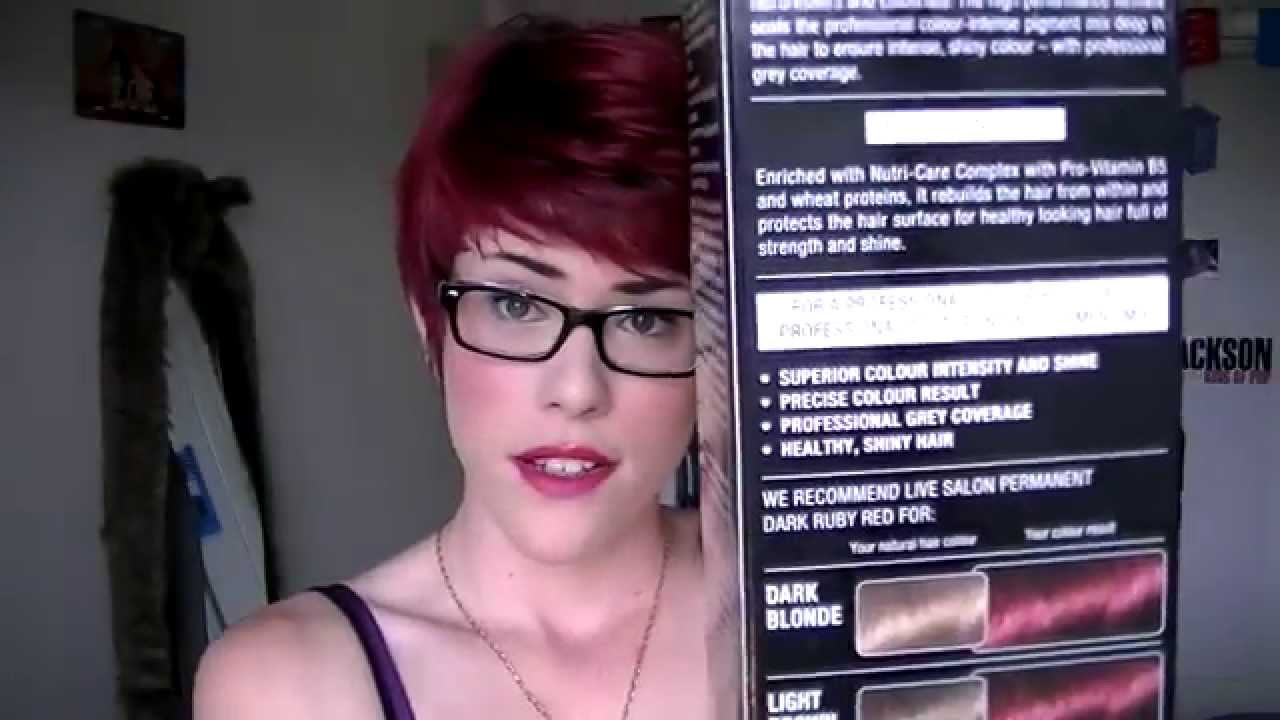 Dyeing pixie hair- Schwarzkopf LIVE Ruby Red