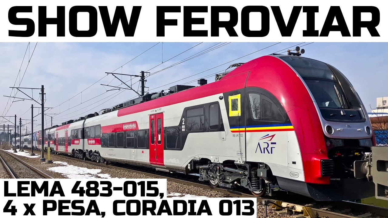 Show feroviar cu vehicule noi-Sosire 4 rame PESA+probe LEMA 483-015 si Coradia 013+Bonus Vectron 412