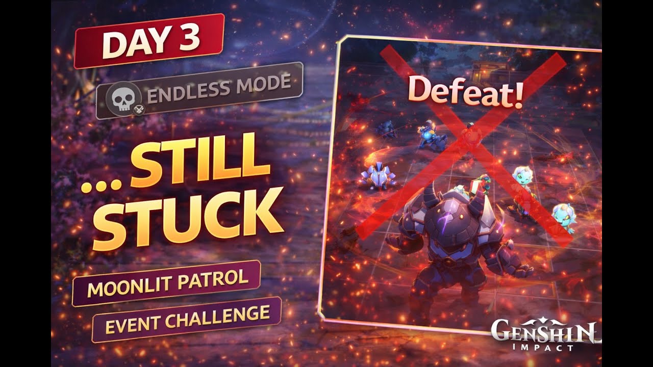 Day 3 Moonlit Patrol..The Grind Continues… Same Score Again 😭 | Genshin Impact #genshinimpact