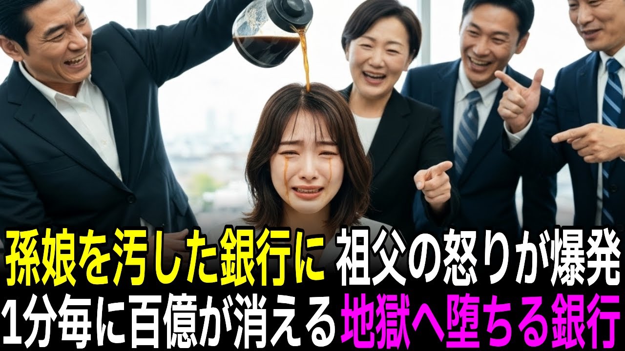 祖父の怒り爆発。孫娘をいじめた銀行で500億解約、1分毎に100億消える