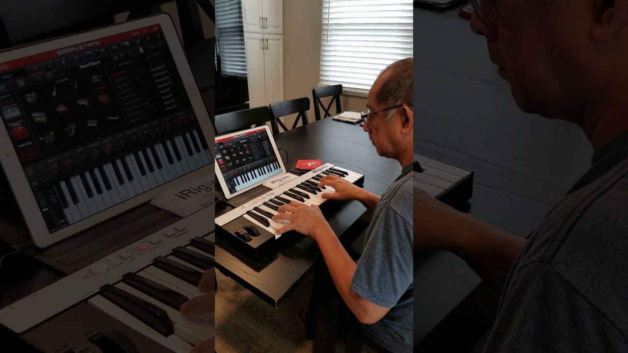 Ed trying out our new iRig Keys Pro