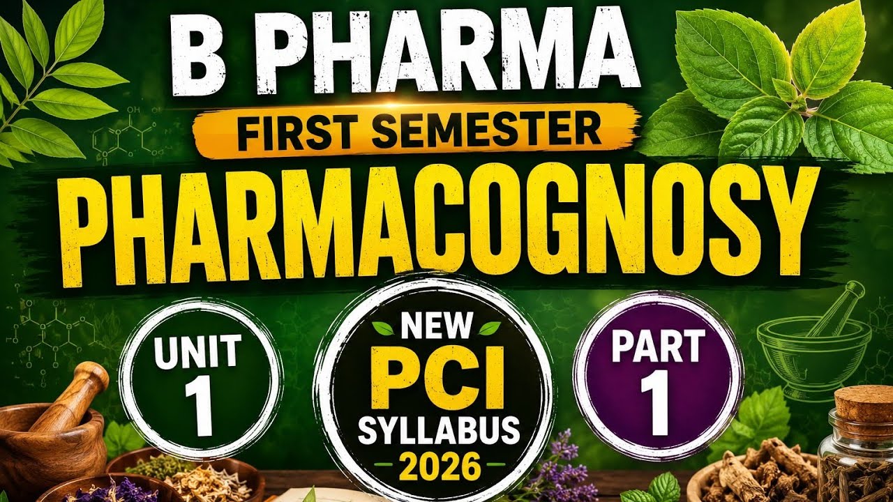 Pharmacognosy | Unit-1 | Part-1 | B.Pharm | 1st Sem | PCI 2026-27 | BP105 #prashantpharmacy