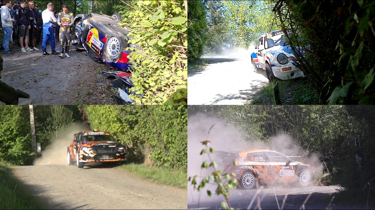 Rallye de Wallonie 2026 - day 2 - crash & mistake + after crash Verstappen