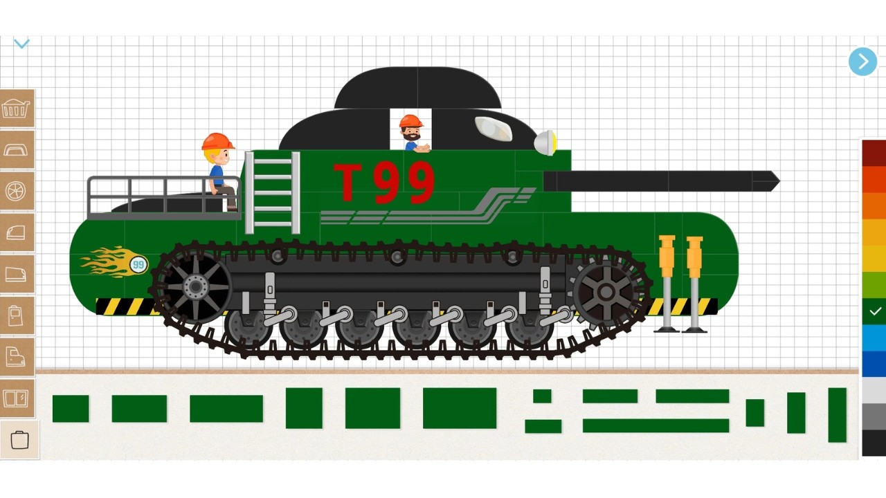 Building a Military Army Tank In Labo Construction Truck