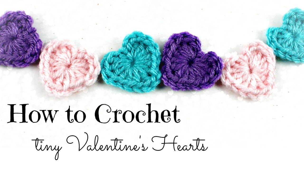 How to Crochet Tiny Valentine's Hearts ❣️❣️