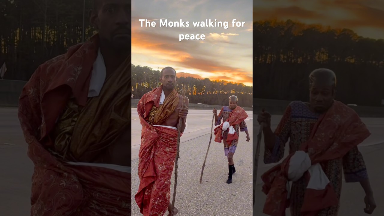 The monks walking for peace ‼️ #reels #viral #comedy
