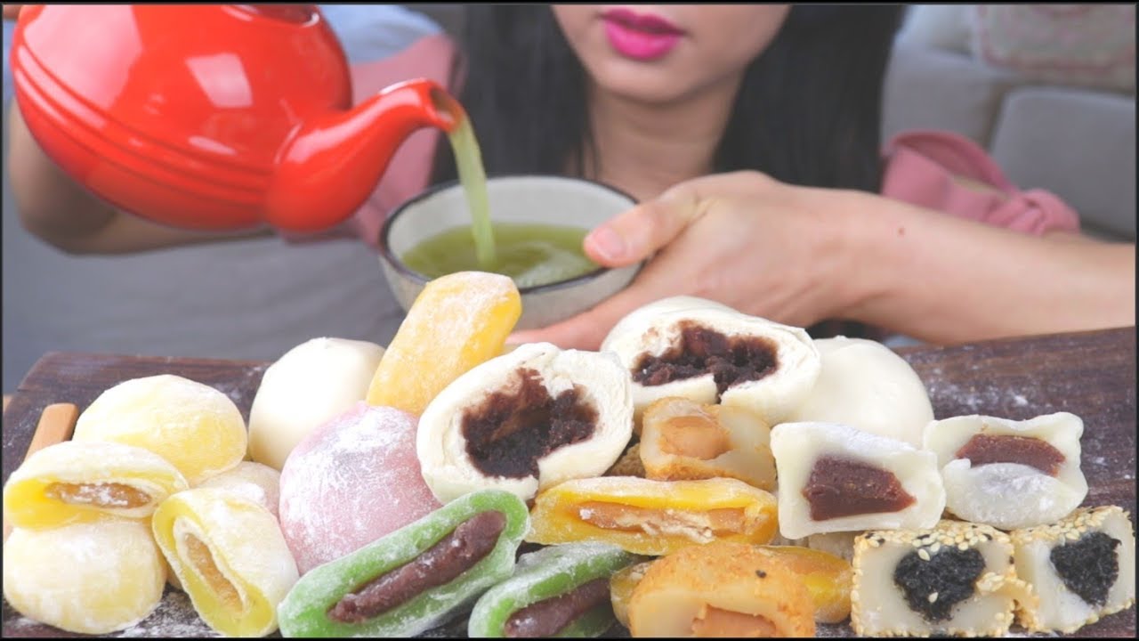 ASMR MOCHI & RED BEAN BUNS | EATING SOUNDS | NO TALKING