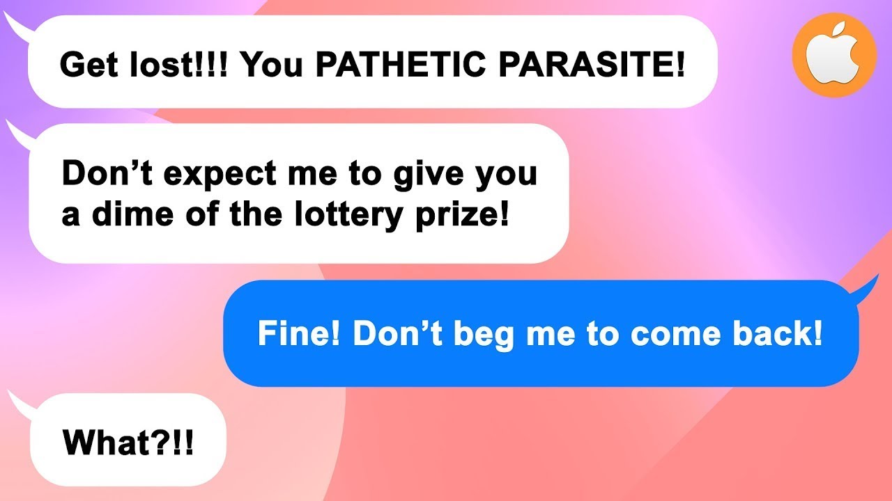 Apple Rotten Hubby dumps me after winning the lottery, but then begging for my forgiveness