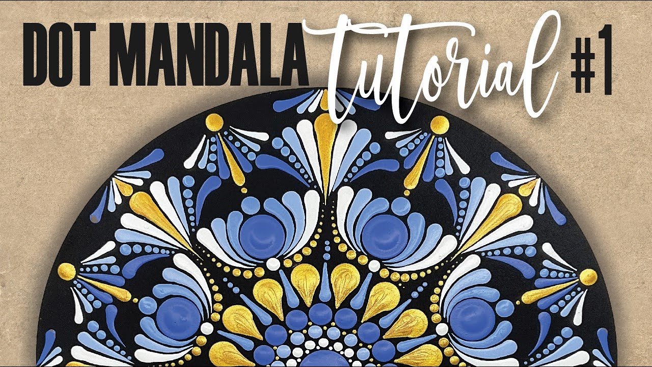 Blue and Gold Dot Mandala - Tutorial Step by Step