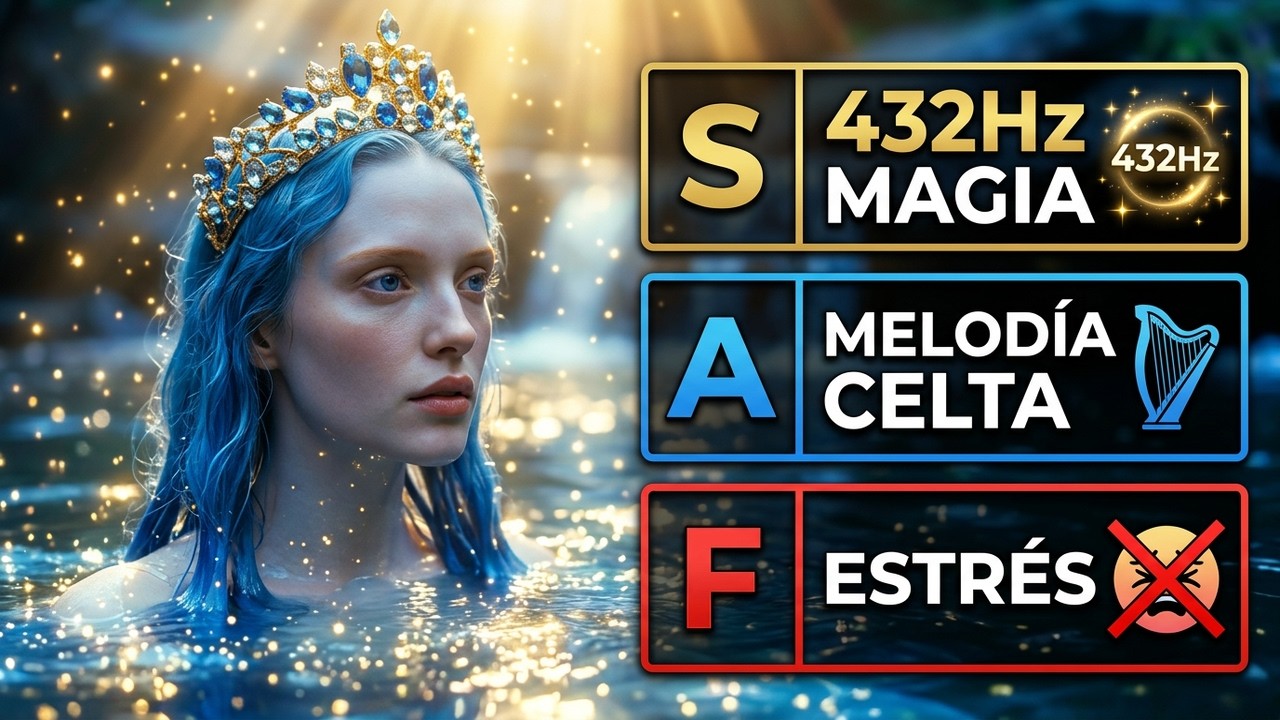 🌊 Música Relajante 432Hz con Sonido de Cascada | Fantasía Celta Ambiental