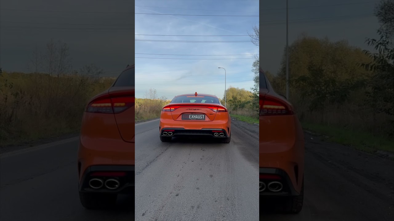 Active Cat-Back system in KIA Stinger GT 3.3 😎 #baq #exhaust #baqexhaust #kia #stinger #gt