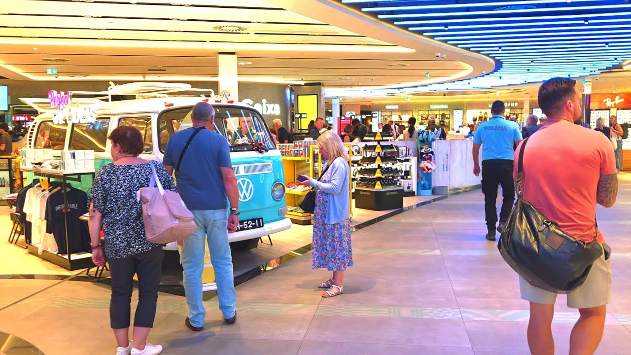 Пешеходная экскурсия по аэропорту Фару в Португалии (Duty Free) 4K Ultra HD
