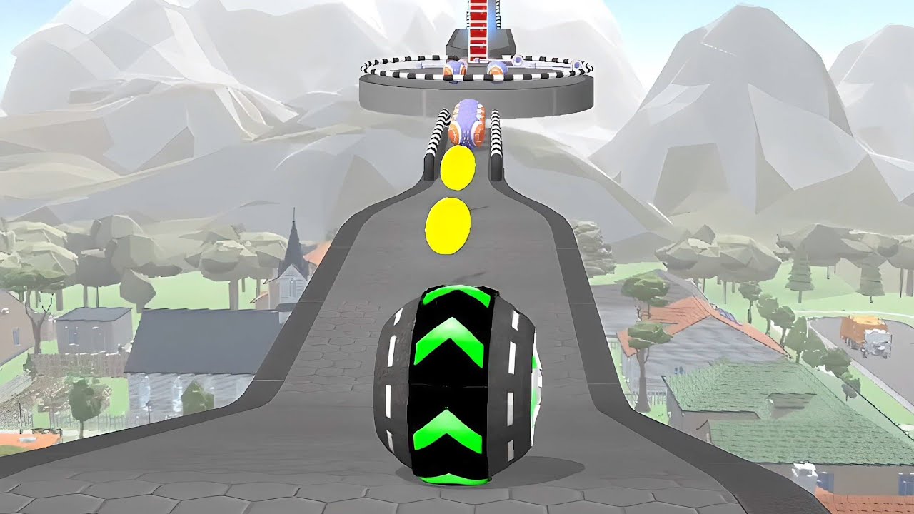 Rolling Ball Sky Escape Gameplay Speedrun All Levels 1374