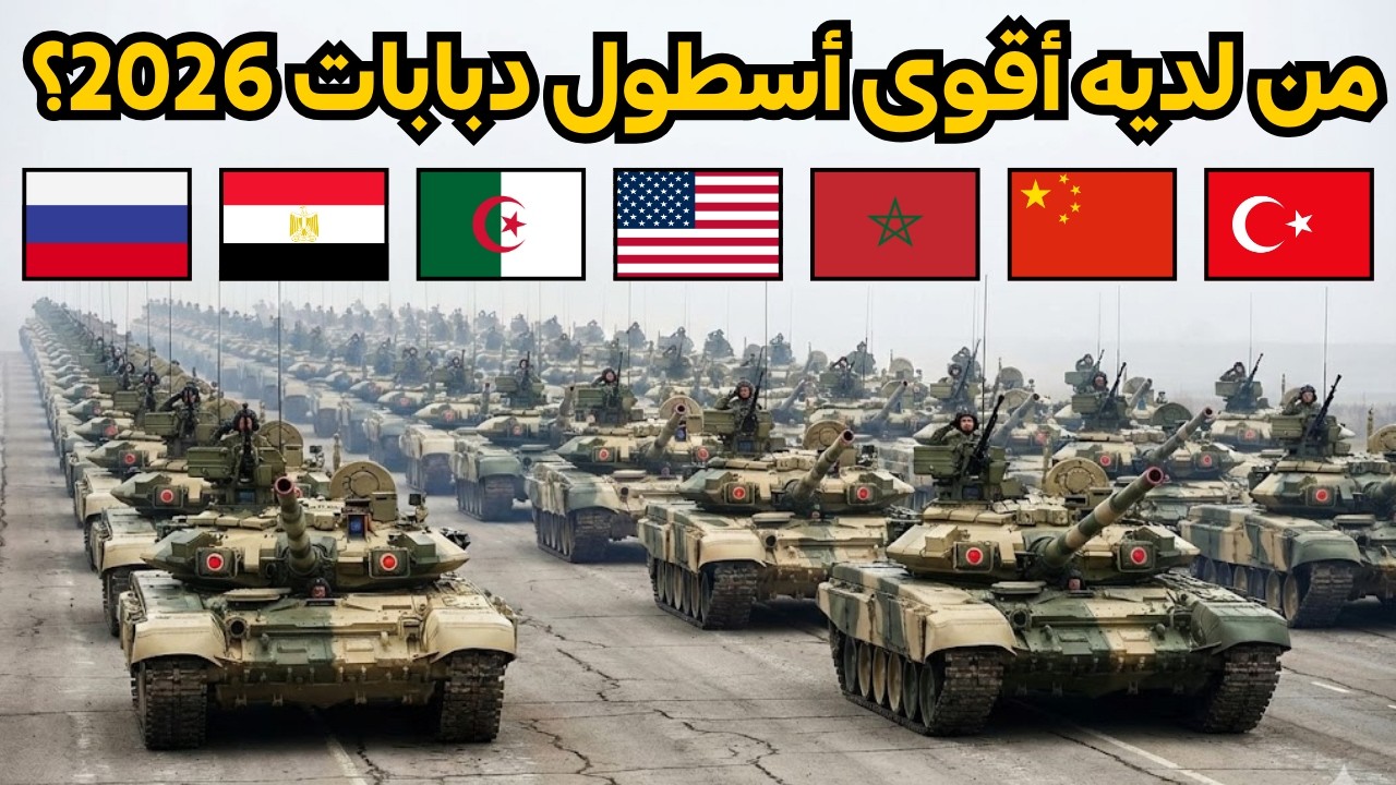 تقرير جديد صادم لأكثر 10 دول امتلاكا للدبابات في العالم 2026 + عدد ونوع الدبابات لكل دولة