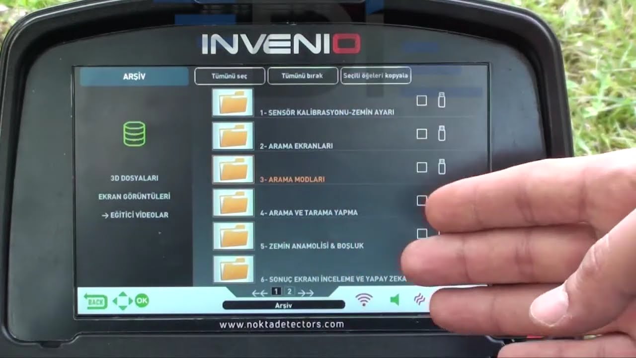 Nokta Dedektör INVENIO - Türkçe Kullanım Videosu  - SEÇENEKLER OPTIONS -   dedektorinceleme.com