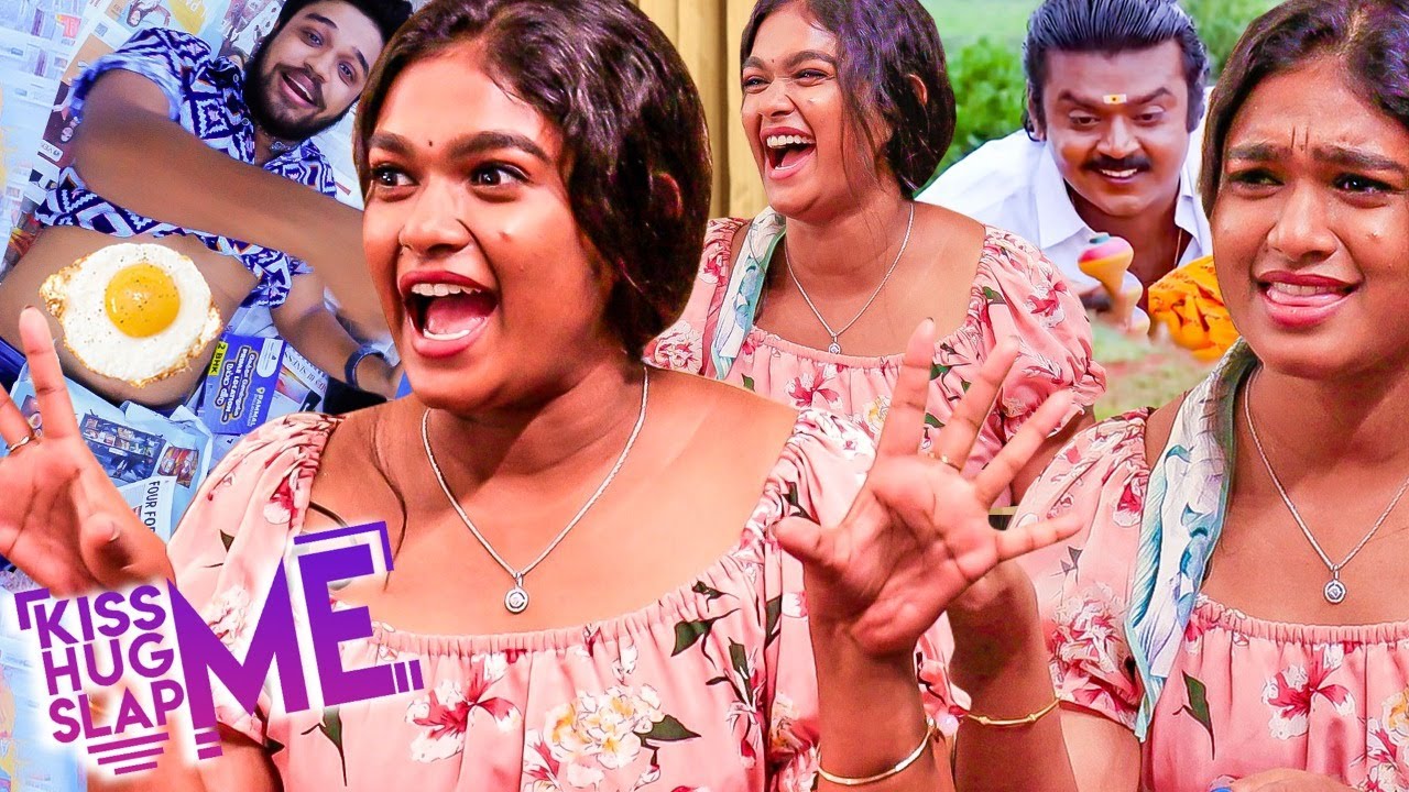 தொப்புள்-ல OMLET 🍳 Nakshathra's Vera Level Task 🤣 Kiss Me 💋 Hug Me 🤗 Slap Me 👋 with VJ Nikki