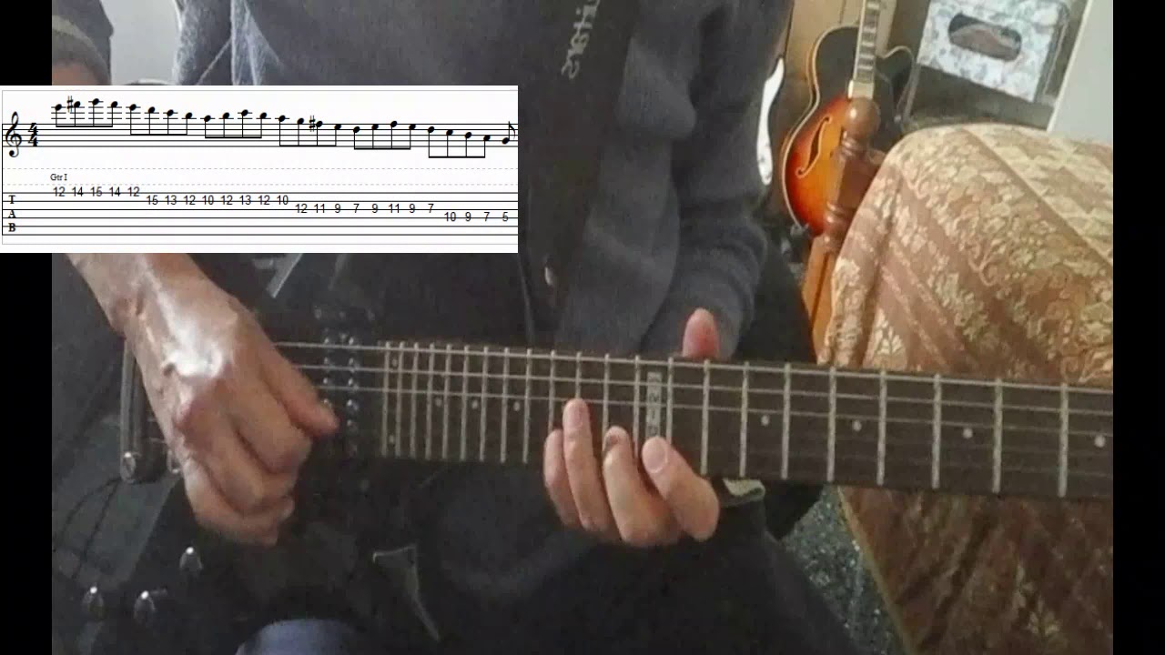 Paul Gilbert Descending Alternate Picking Lick (with tabs) - DP's Guitar Encyclopedia