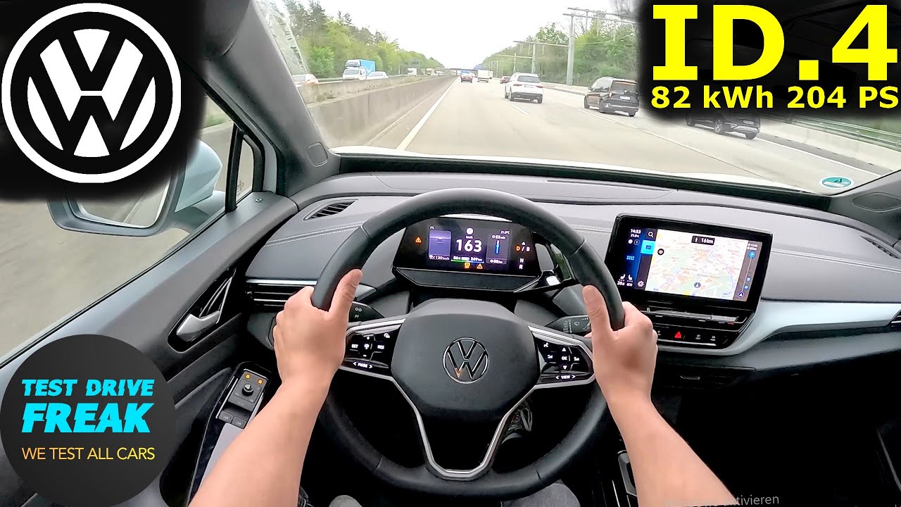 2023 VW ID.4 Pro Performance 82 kWh 204 PS ⚡ Top Speed POV Drive | Autobahn No Speed Limit