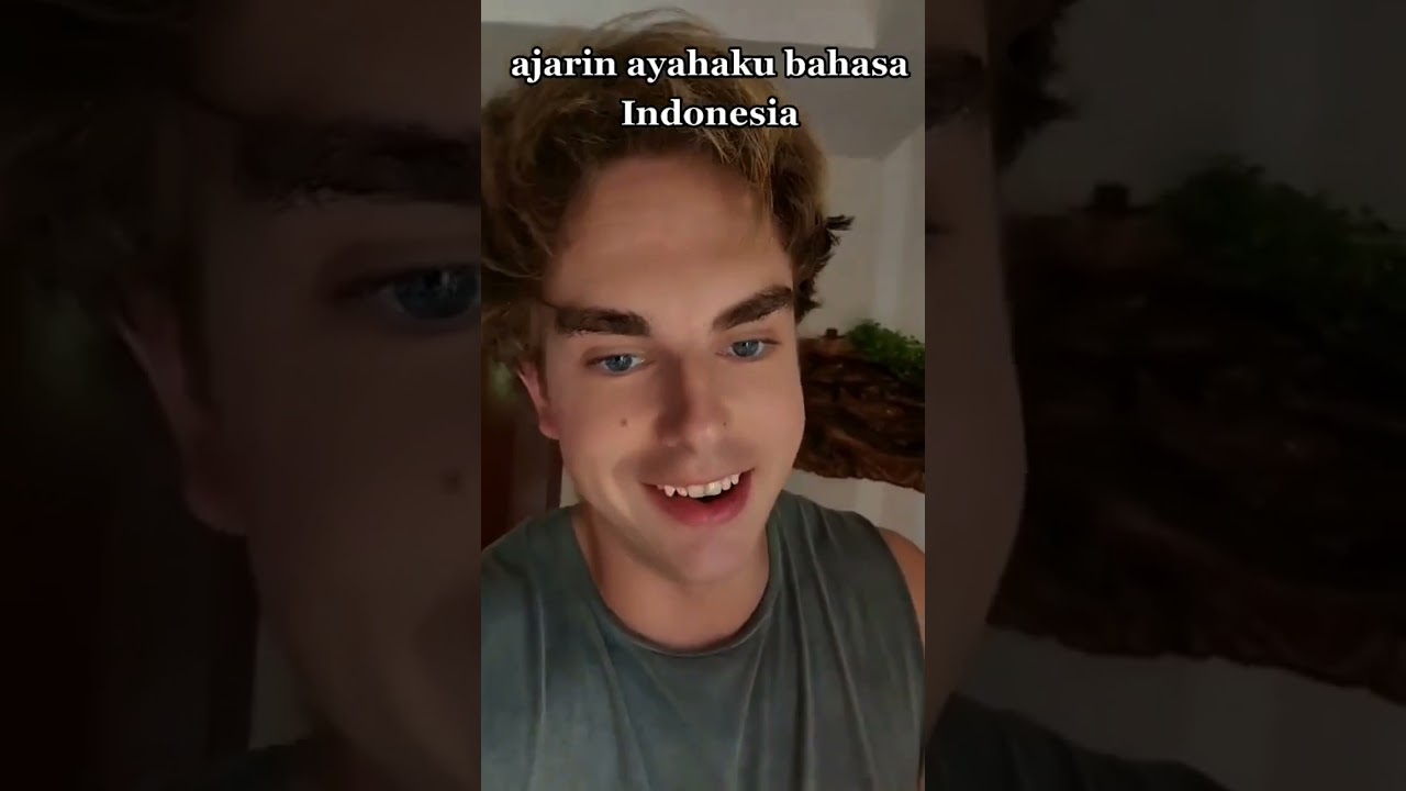 Ajarin bapak aku bahasa Indonesia #indonesia #bapakbule #wkwk #ngakak