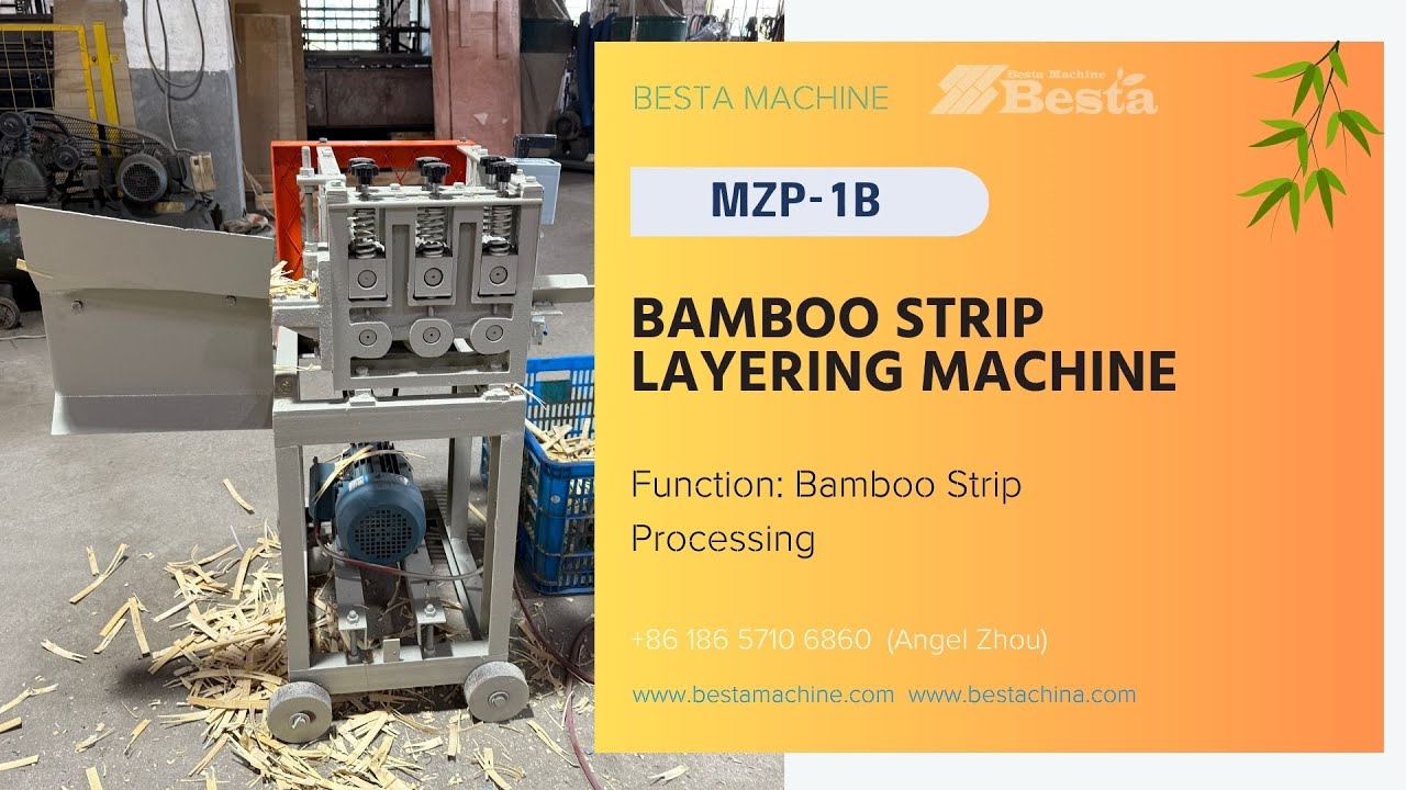 Bamboo Strip Layering Machine, Bamboo Strip Slicing Machine for short length bamboo
