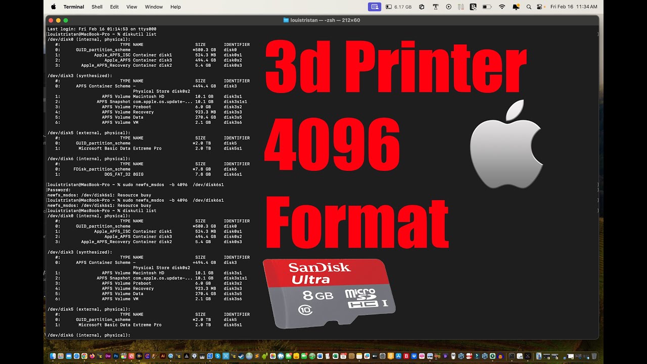 format sd card fat32 4096 mac, format sd card for 3d printer, 4096 bytes per cluster - Part 2
