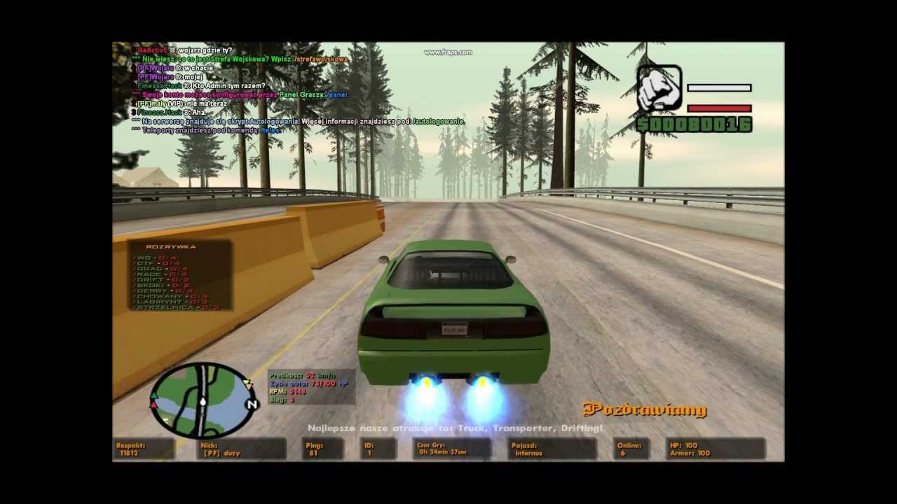Kolejne salto w SAMP'ie na serwie Polski Freeroam by [PF]duzy.wmv