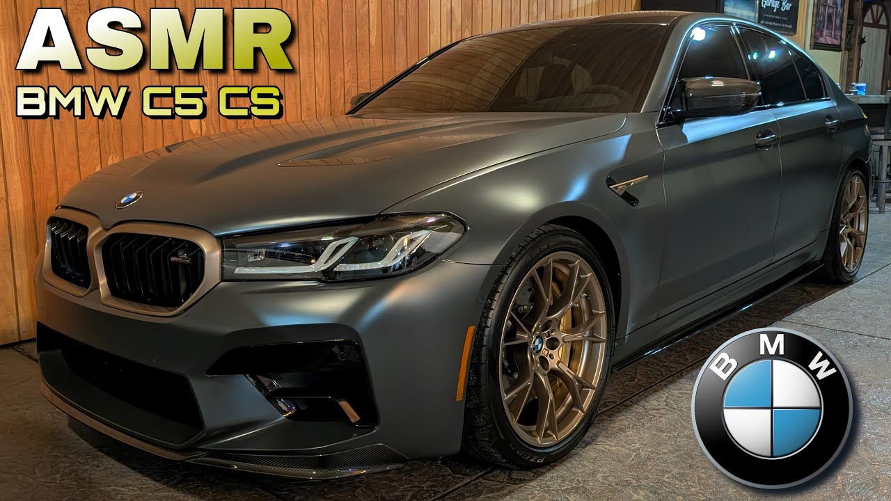 ASMR with my BMW M5 CS (whispering, tapping, scratching LOFI ASMR)