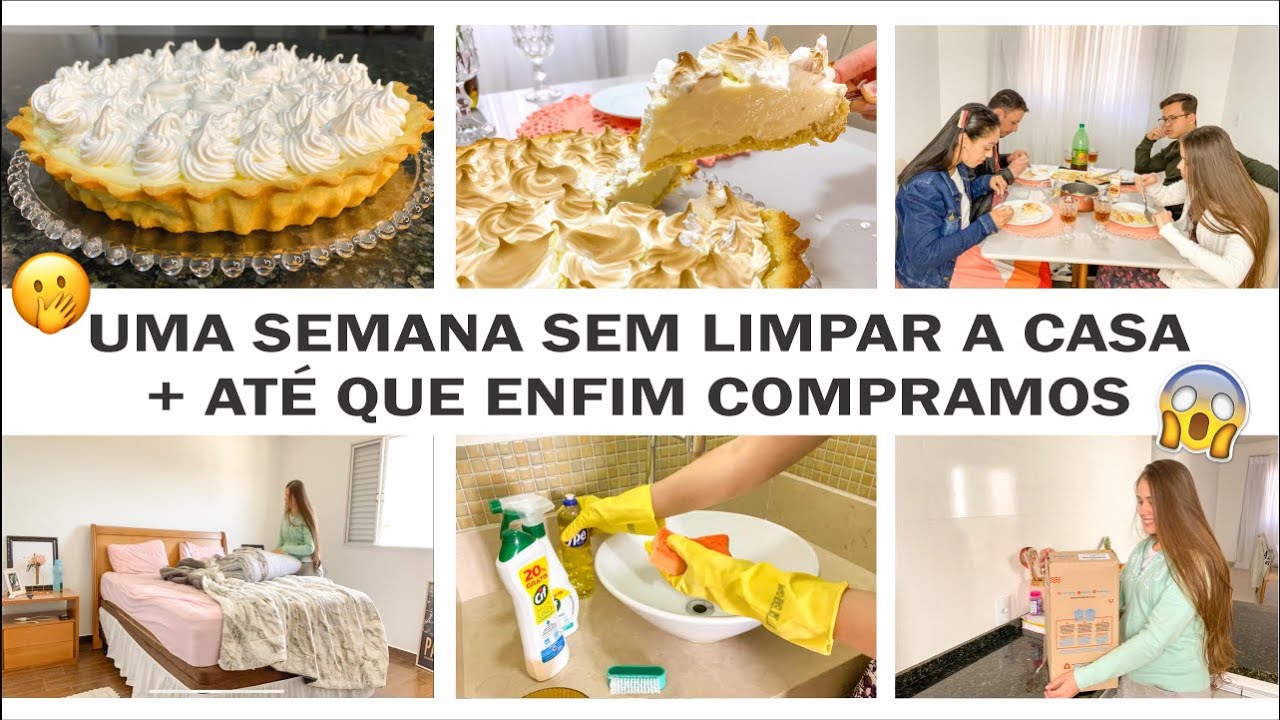 Vlog: UMA SEMANA SEM LIMPAR A CASA + TORTA DE LIMÃO + COMPRAMOS!!!