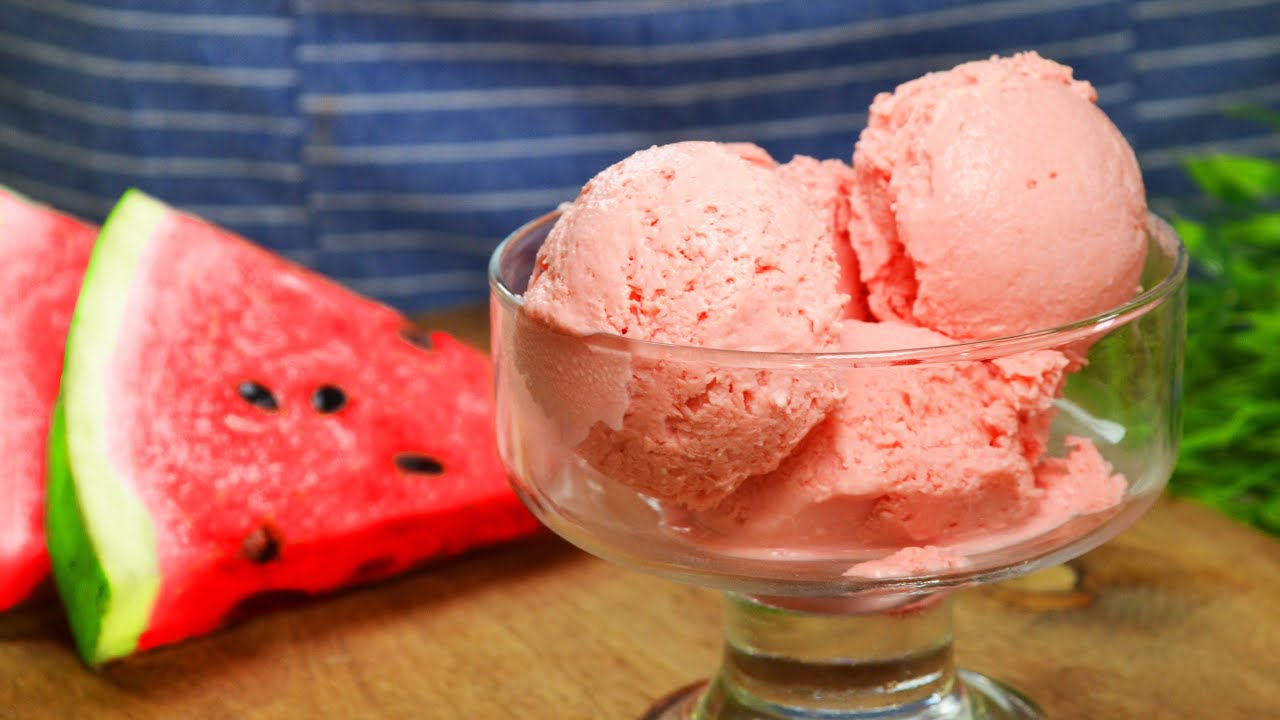 Вкуснейшее домашнее мороженое за 5 минут с арбузом!Самое вкусное мороженое, которое я когда-либо ела