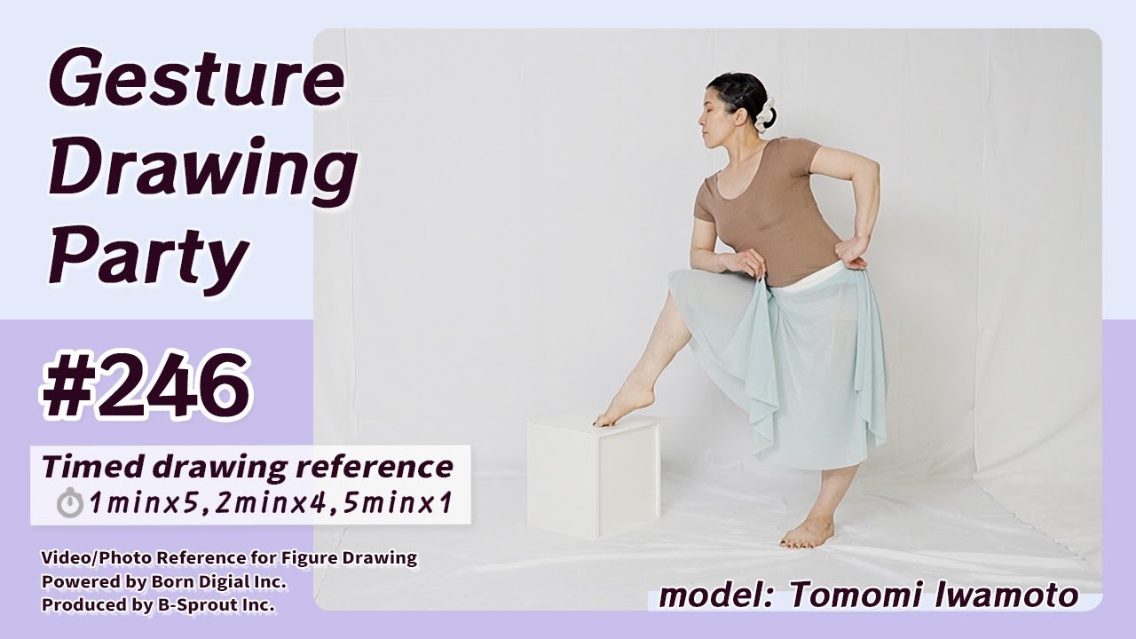 GESture DRAWing Party : #246 Tomomi Iwamoto/岩本 友美　－Video/Photo Reference for Figure Drawing－