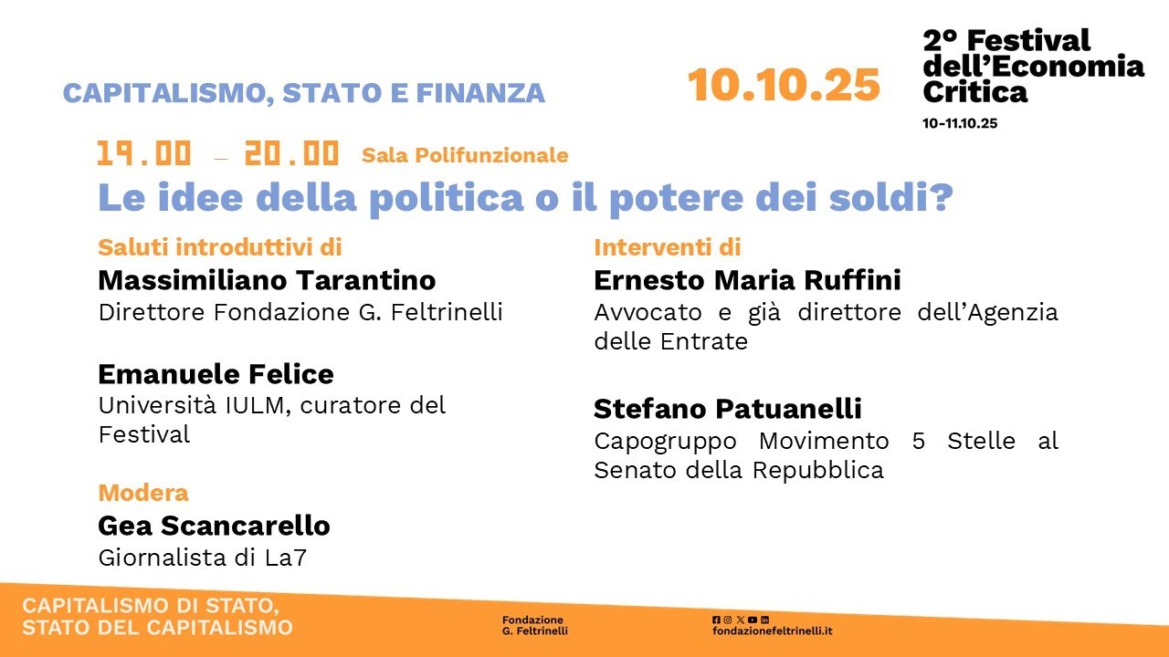 Le idee della politica o il potere dei soldi?