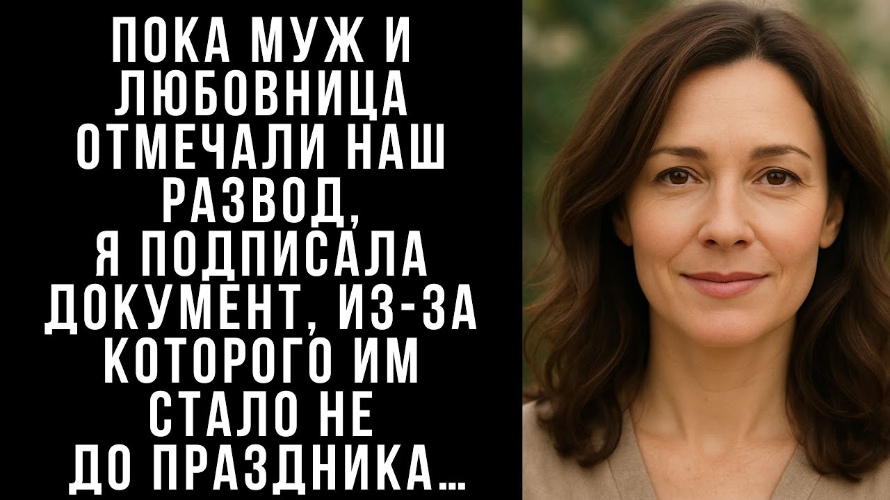 Пока муж и любовница отмечали наш развод, я подписала документ, из-за которого им стало не до...