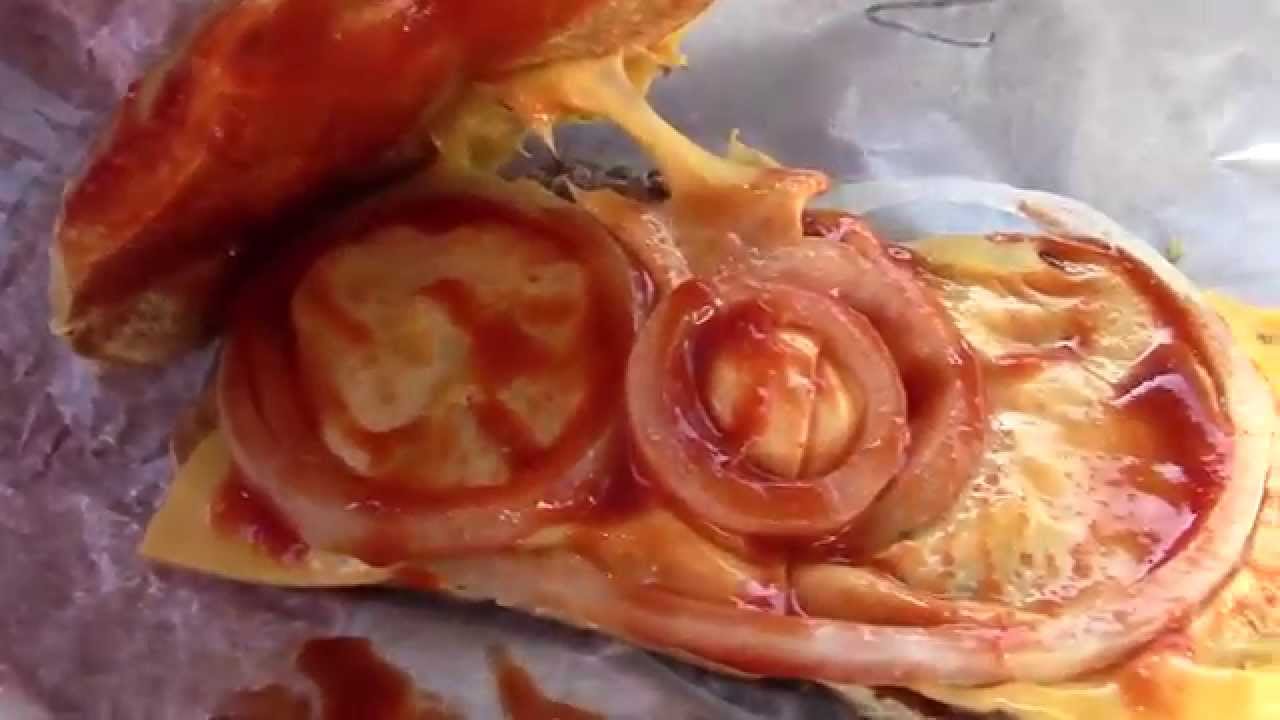 Burger King XL Sriracha Cheeseburger RAW & UNCUT