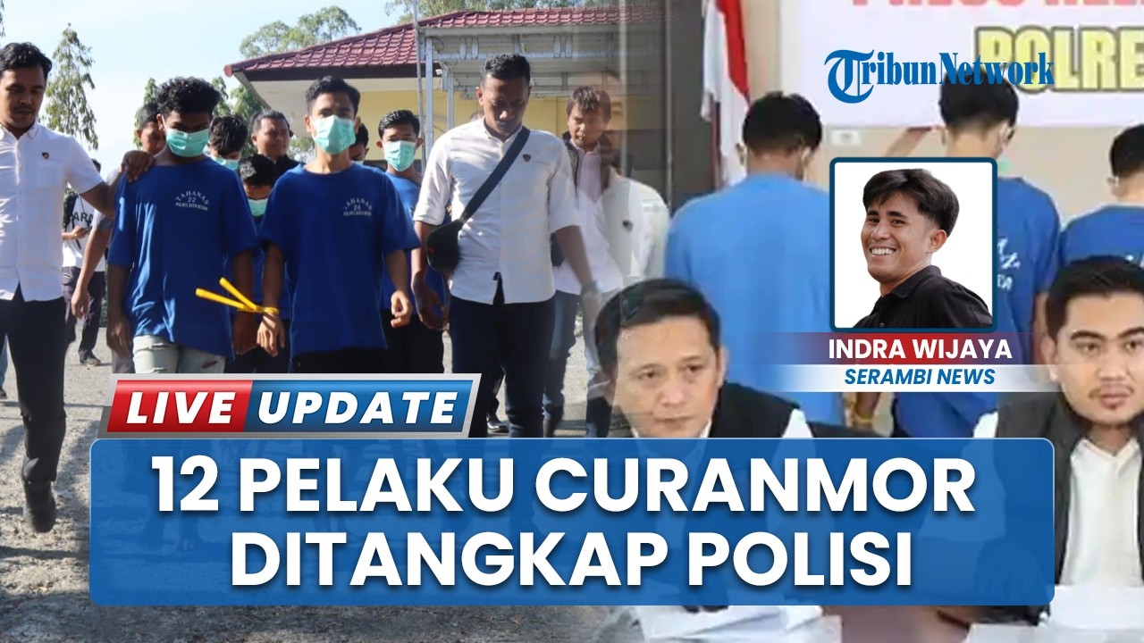 Beraksi di Lima TKP, 12 Pelaku Curanmor di Aceh Besar Ditangkap Polisi