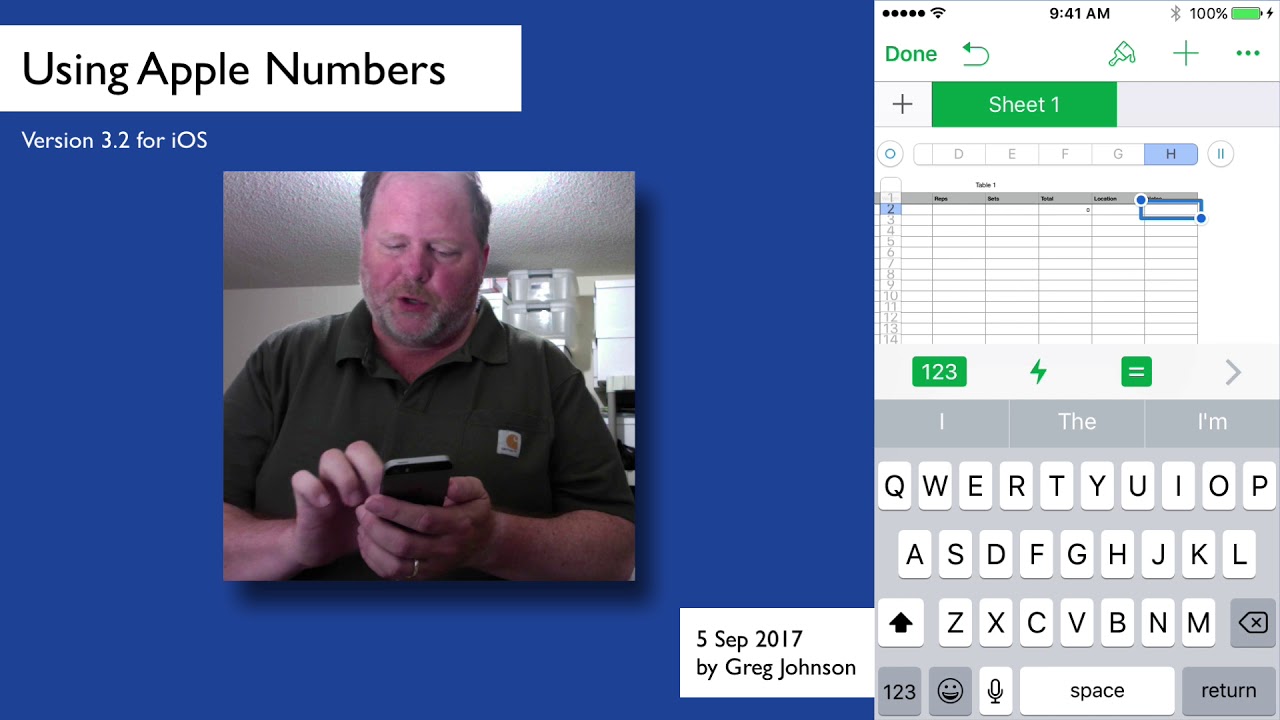 Using Apple Numbers Version 3.2 for iOS on iPhone and iPad