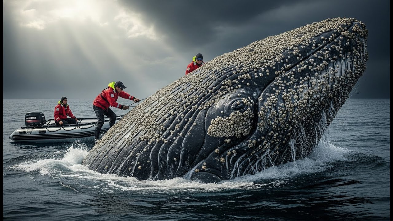 Emotional Ocean Rescue: Saving a Whale Trapped in Millions of Barnacles
