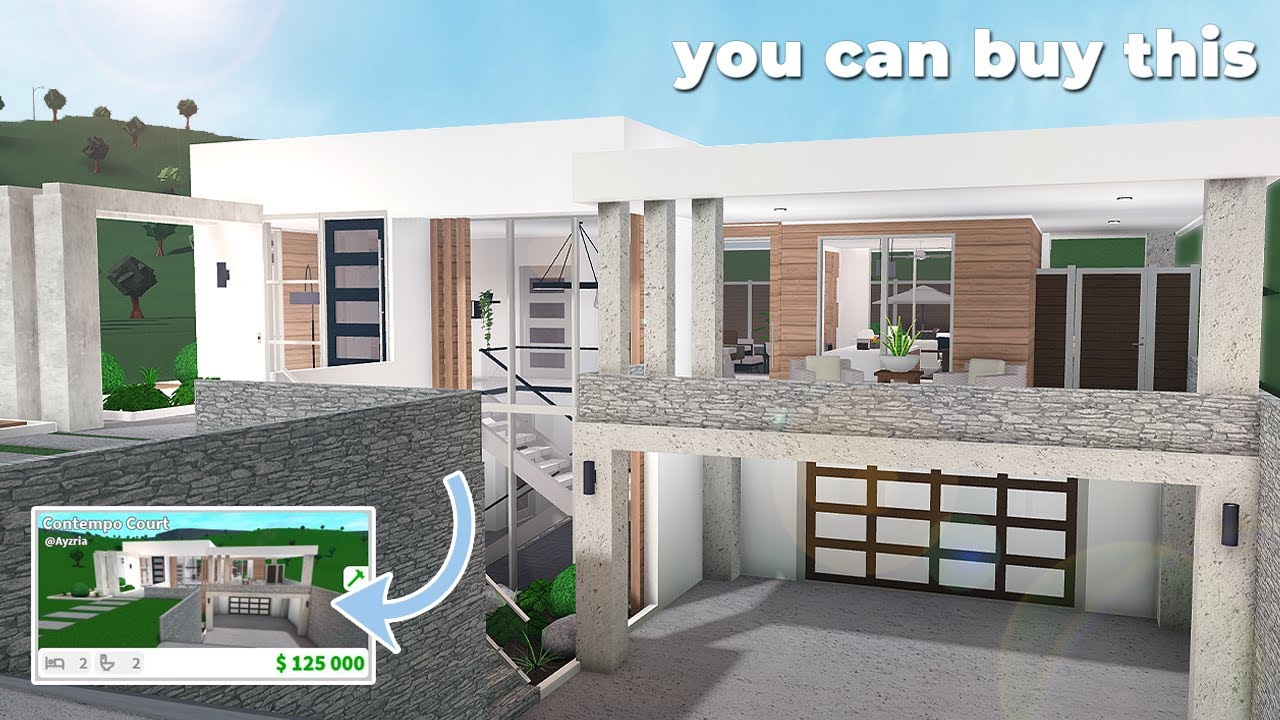 touring my prebuilt house for bloxburg (contempo court) | ROBLOX