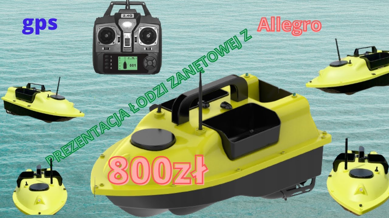 PREZENTACJA Ł&Oacute;DKI ZANĘTOWEJ GPS d18 za  800zł  Z ALLEGRO 🚤