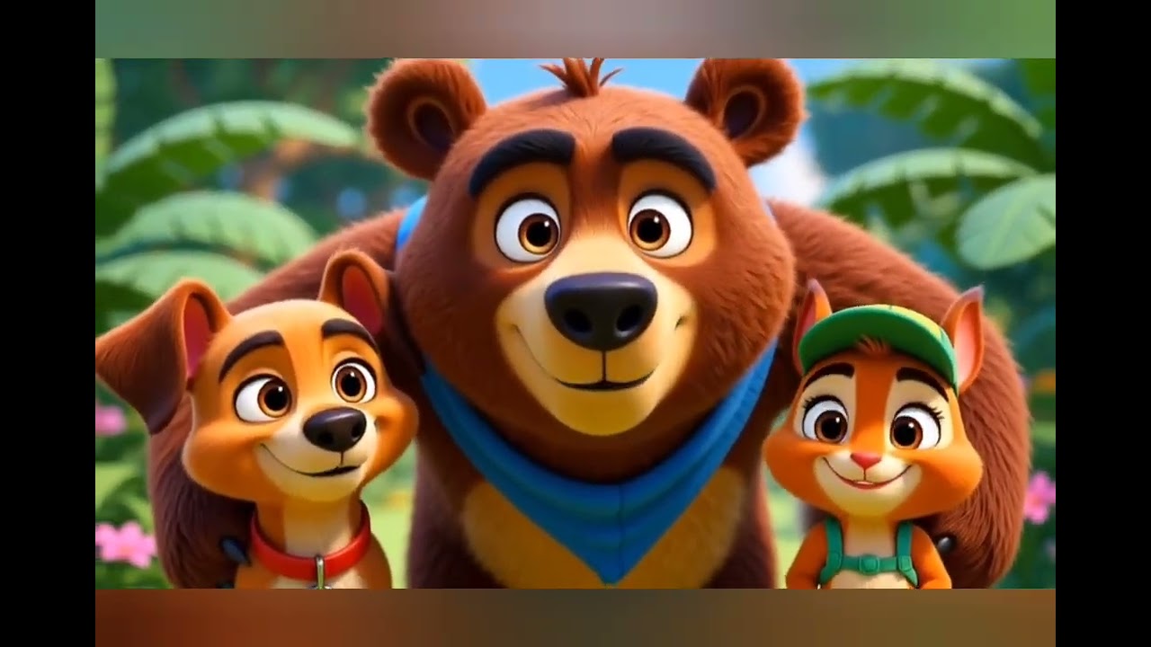 जंगल के तीन सच्चे दोस्त 🐻🐶🐿️तीन दोस्त और जंगल की बड़ी मुसीबतभालू, कुत्ता और गिलहरी की अनोखी 