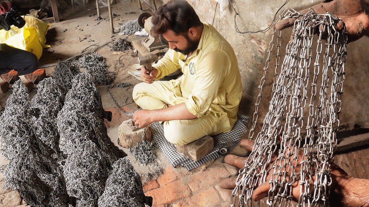 Inside the Iron Chain Factory | Manufacturing Process of Making Handmade Iron Chain