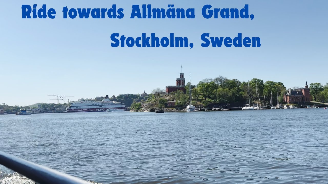 Ride towards Allmäna Grand, Stockholm, Sweden