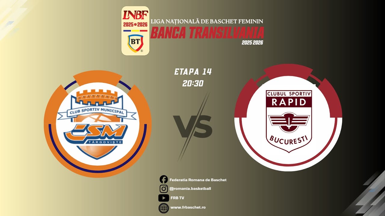 Liga Nationala de Baschet Feminin BT 25/26- CSM CSU Târgoviște vs CS Rapid București