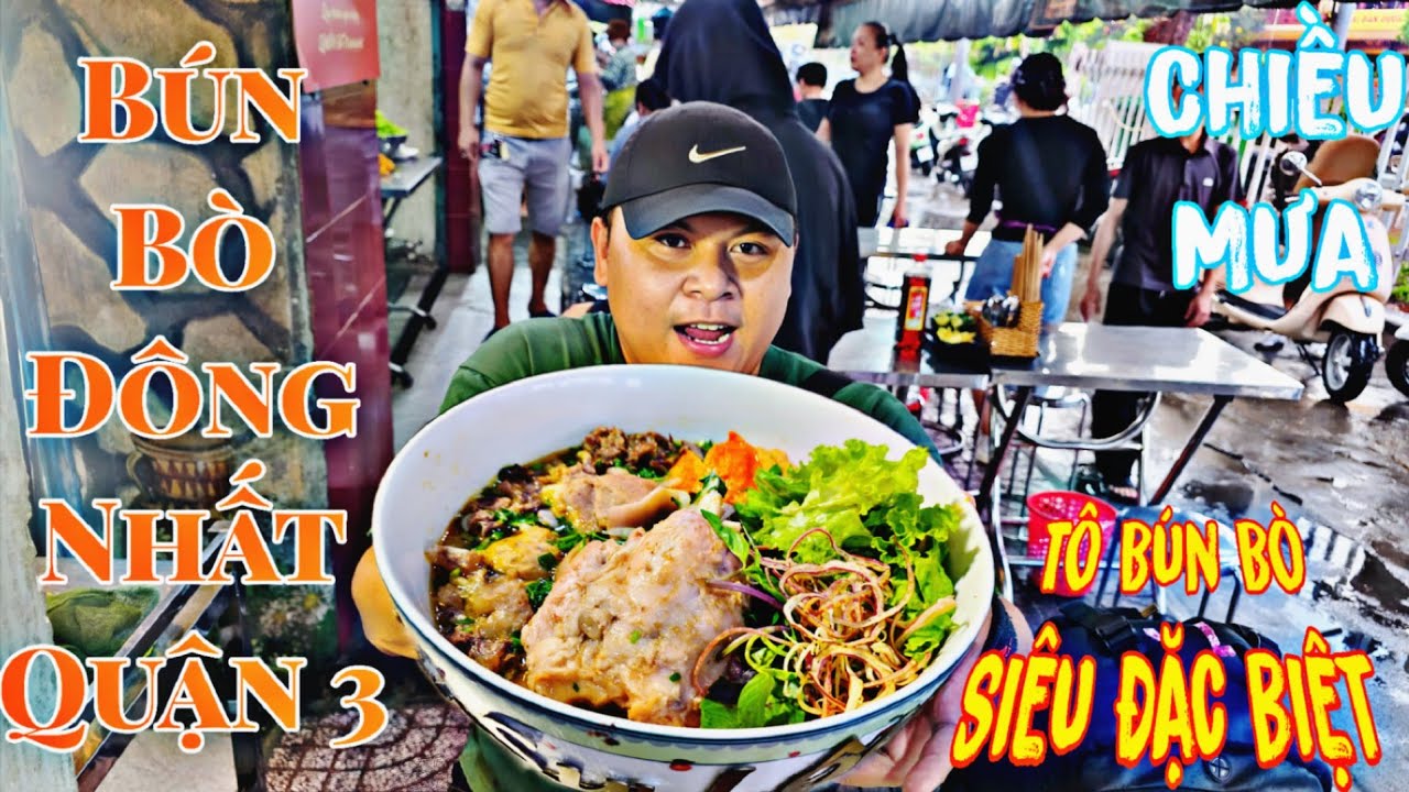 Về S&agrave;i G&ograve;n Ăn T&Ocirc; B&Uacute;N B&Ograve; KHỔNG LỒ ở Qu&aacute;n B&uacute;n B&ograve; Đ&Ocirc;NG NHẤT Quận3 | Ăn Dưới Mưa ẤM L&Ograve;NG Chiến Sĩ