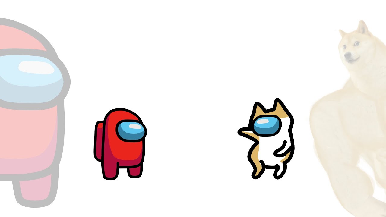 Mini Crewmate Kills Dancing Doge Characters | Among Us