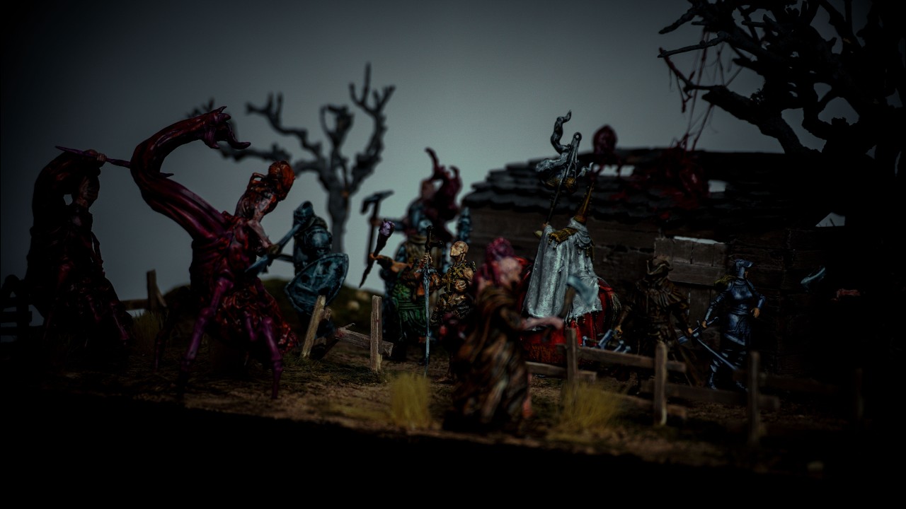 Dark Fantasy Diorama Build, Horror Village Scene