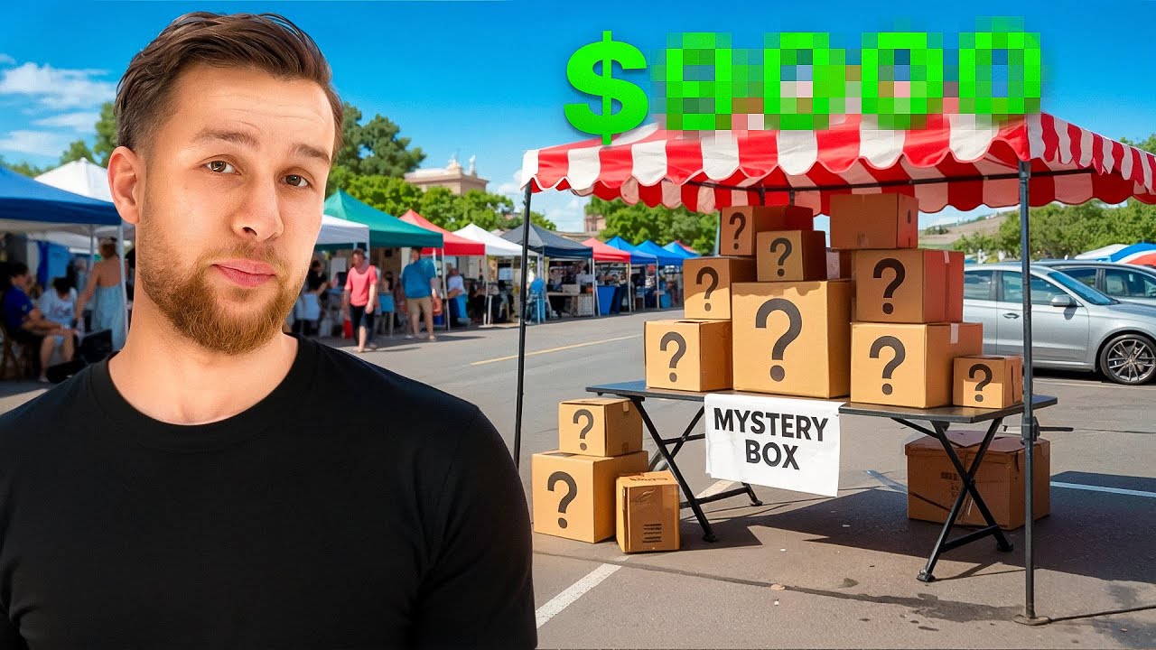 Ich habe ___€ mit Mystery Boxen auf einem Flohmarkt verdient.. 