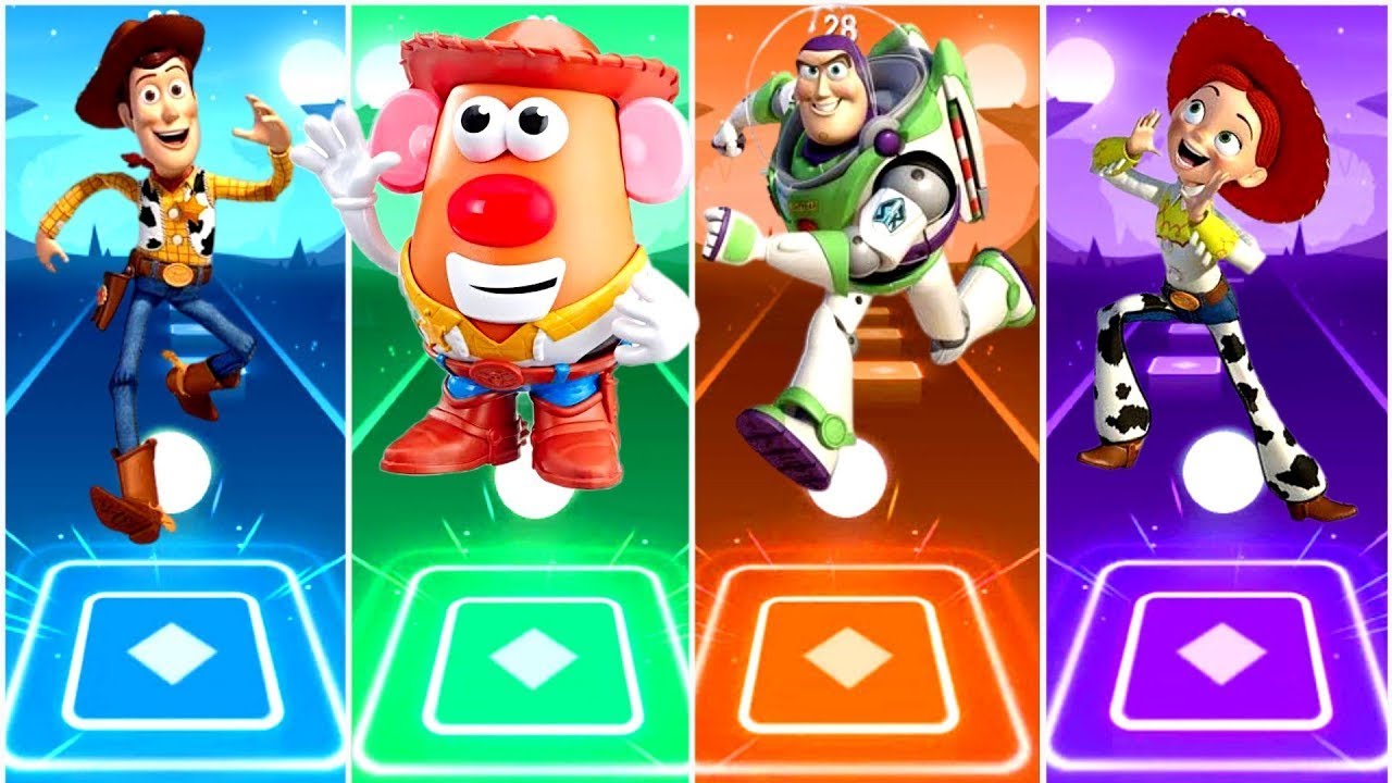 TOY STORY 🆚 WOODY 🆚 POTATO 🆚 BUZZ LIGHTYEAR 🆚 JESSY 🆚 TILES HOP EDM RUSH,🎶Who Is Best 🔮🎵🎵