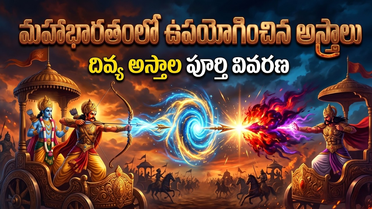 మహాభారతంలో ఉపయోగించిన అస్త్రాలు | దివ్య అస్త్రాల పూర్తి వివరణ | Hindu Astras #hindu #history