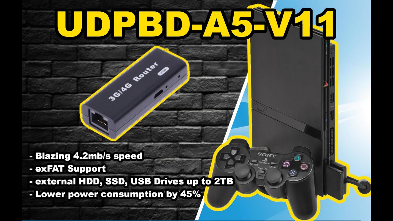 🛠️🎮 UDPBD-A5-V11 y Mini Router 3G para jugar por Red en PS2 con exFAT 🛠️🎮